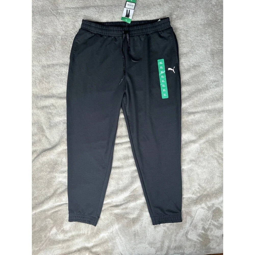 Puma Women’s Black Jogger Pants XL Drawstring Stretch Athletic Lounge NWT